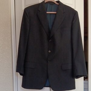 Ermenegildo Zegna Tropical Couture 100% Fine Australian Wool Black Jacket
